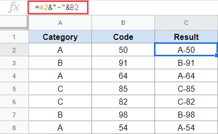 Hướng dẫn cách kết hợp các ô trong Google Sheets